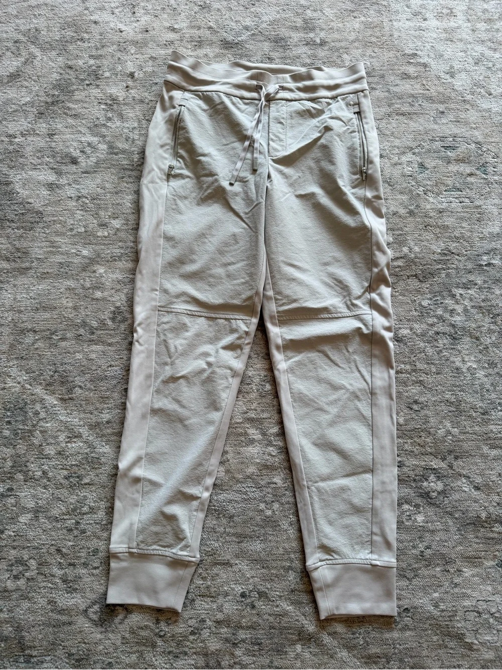 Athleta  Women’s Light Beige Jogger Pants - Casual Drawstring Tapered Fit